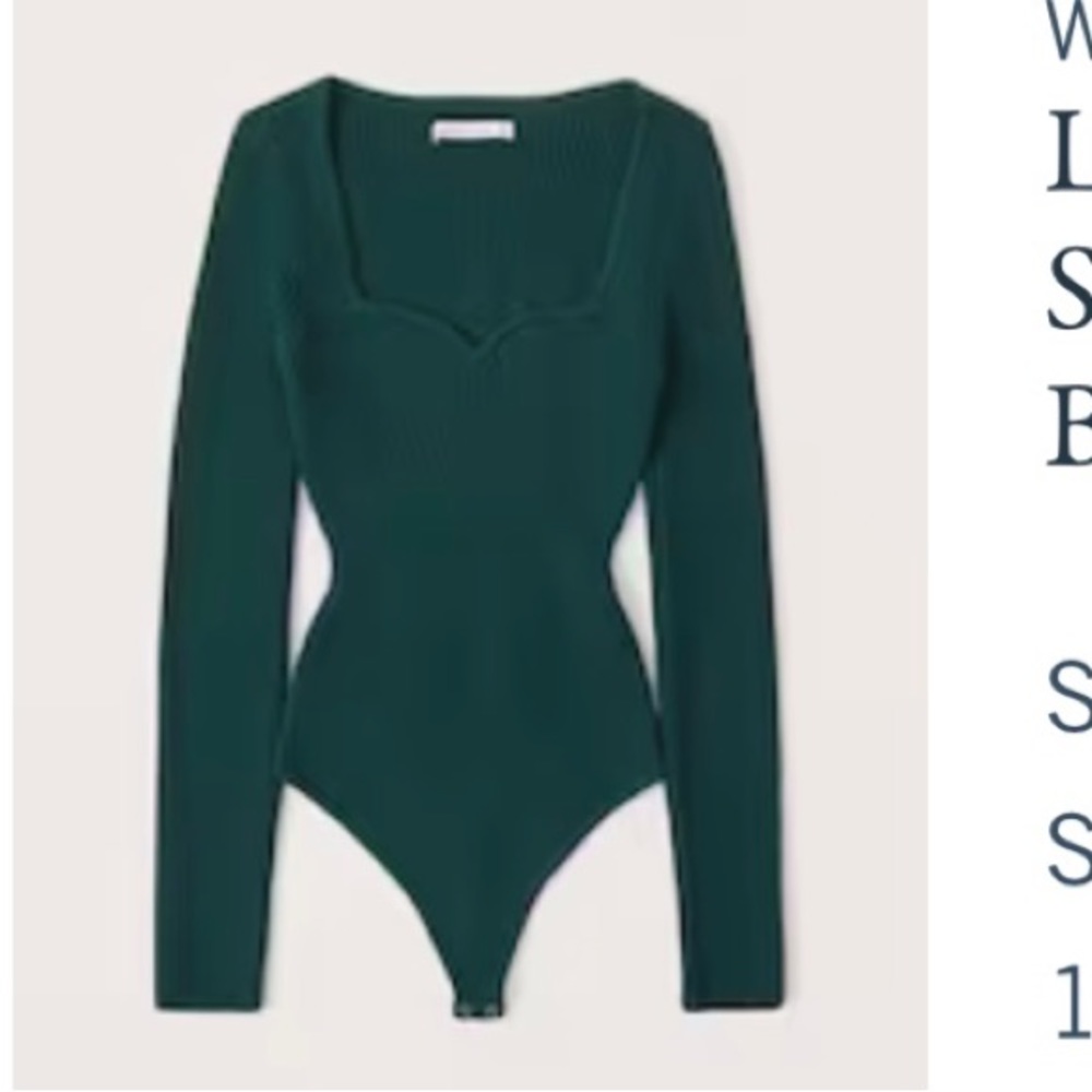 Abercrombie & Fitch Green Sweater Bodysuit